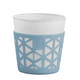 Bolsius theelichthouder glas siliconen blauw 75 75mm