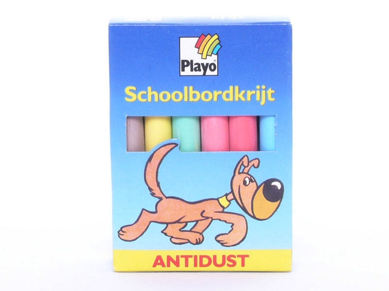 Diverse merken bordkrijt gekleurd (12 stuks) stofvrij