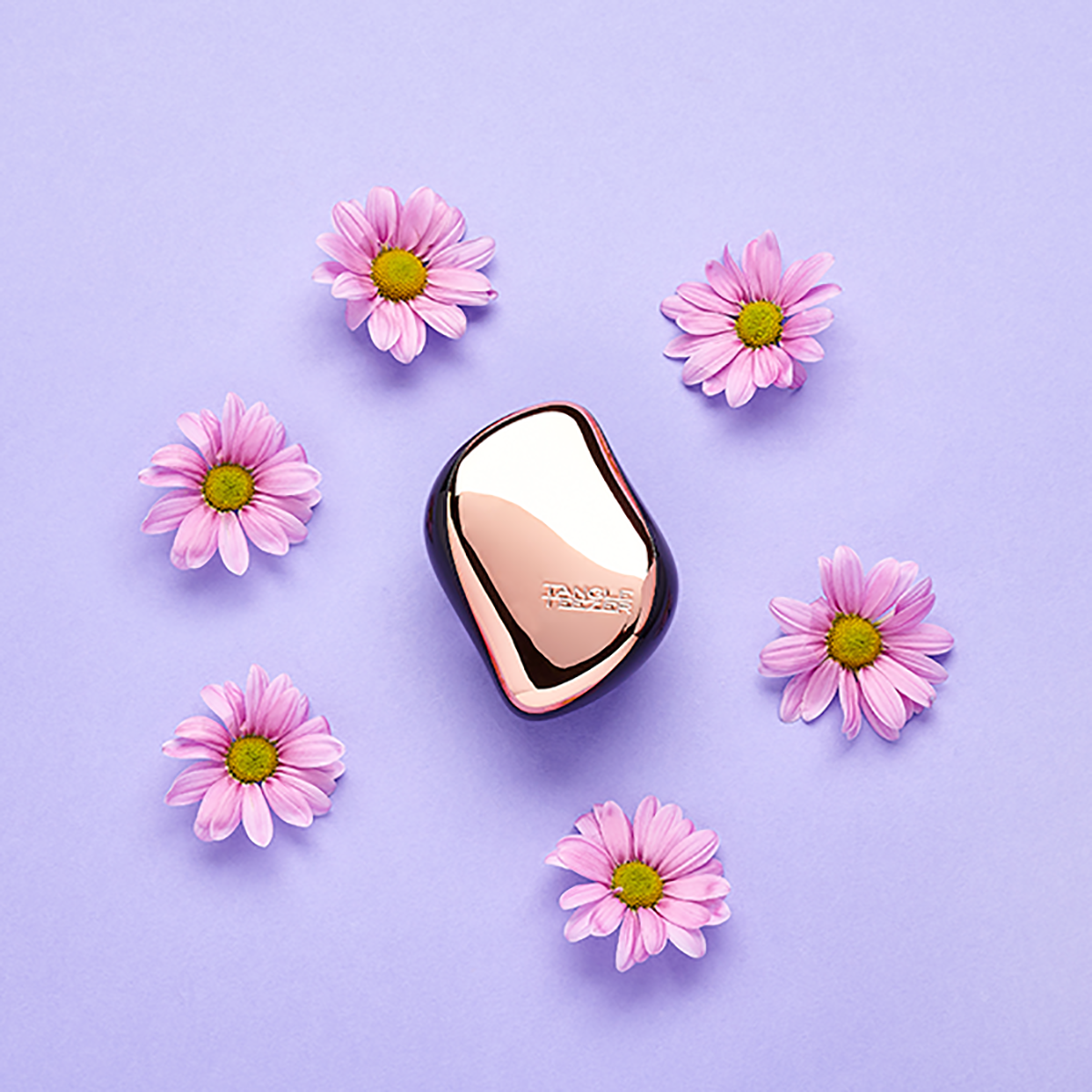 Tangle teezer compact hairbrush rose gold black