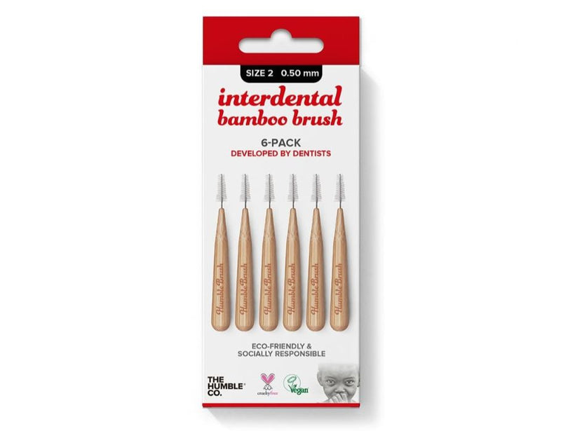 The humble co. interdental borsteltje 6 st - rood - 0.50 mm