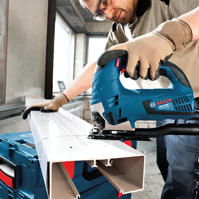 Bosch blauw decoupeerzaagmachine gst 90 be (1 x zaagblad, afzuigset, antisplinterplaatje, inbusstiftsleutel sw 5)
