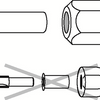 Bosch accessoires spantang 6 mm, 24 mm 1st - 2608570103