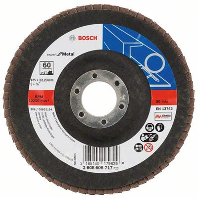 Bosch accessoires 1 lamellenschijf 125 x551, expert for metal haaks, k60 - 2608606717