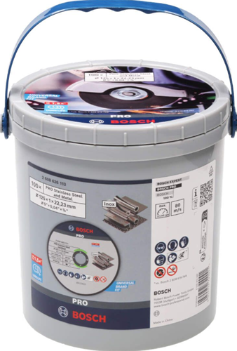 Bosch accessoires 100x doorslijpschijf inox (rvs) 125x1x22.23 in emmer - 2608626113