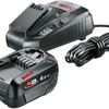 Bosch groen bosch accessoires 1600a00zr8 | starterset | 18v | 1 x 6.0 ah accu + al1830 cv lader 1600a00zr8