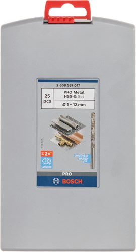 Bosch accessoires 25-delige probox metaalborenset hss-g, din 338, 135° 113 mm 25st - 2608587017