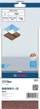 Bosch accessoires 3 banden 100x552 x440, best for wood+paint , k60 - 2608606162 - afbeelding 2
