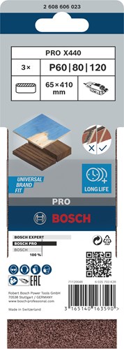 Bosch accessoires 3 banden 65x410 x440, best for wood+paint , set - 2608606023 - afbeelding 2