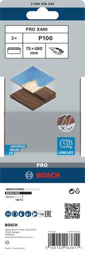 Bosch accessoires 3 banden 75x480 x440, best for wood+paint , k100 - 2608606045 - afbeelding 2