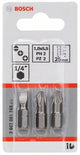 Bosch accessoires 3-delige bitset extra hard (assorti) s 1,0x5,5; ph2; pz2; 25 mm 3st - 2607001766
