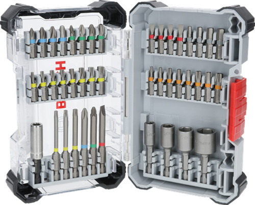 Bosch accessoires bosch professional extra hard schroefbitset, 43-delig - bitset- en dopsleutel