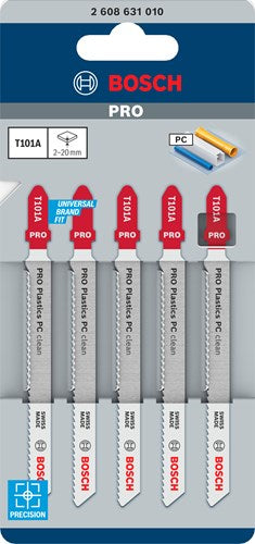 Bosch accessoires 5x decoupeerzaagblad t101a 2608631010 - 2608631010