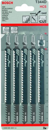 Bosch accessoires 5x speed voor hout decoupeerzaagblad t344d - 2608633a34 - afbeelding 1