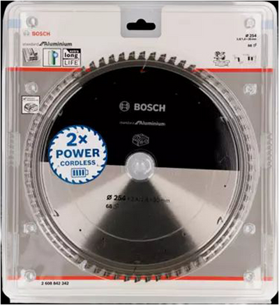 Bosch accessoires cirkelzaagblad accu stand. alu 254x30x2,4 1,8 68t - 2608842242