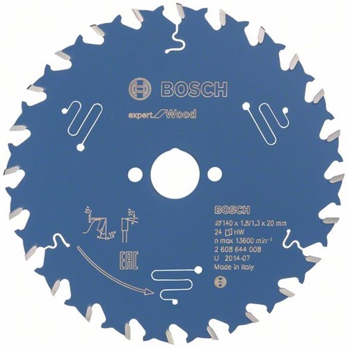 Bosch accessoires cirkelzaagblad expert for wood 140x20x1.8 1.3x24 t - 2608644008