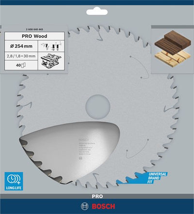 Bosch accessoires bosch pro wood cirkelzaagblad, 254 x 2,8 x 30 mm