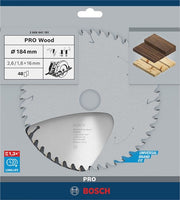 Bosch accessoires cirkzb opt 184x16x2,6 48t wz - afbeelding 2