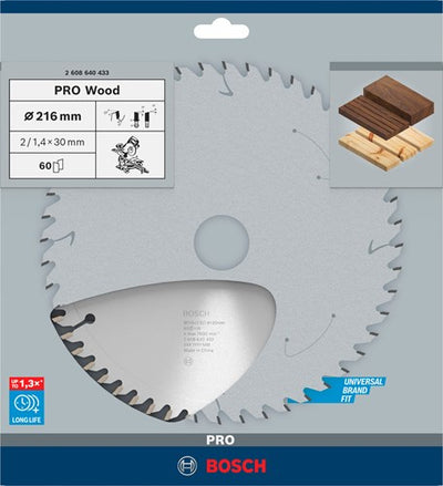 Bosch accessoires bosch pro wood cirkelzaagblad, 216 x 2 x 30 mm