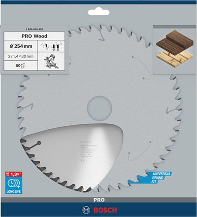 Bosch accessoires bosch pro wood cirkelzaagblad, 254 x 2 x 30 mm