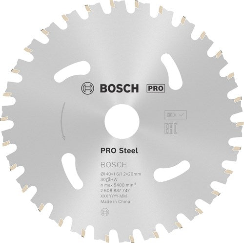 Bosch accessoires cirkelzaagblad | standard for steel | 140 mm | t30 2608837747