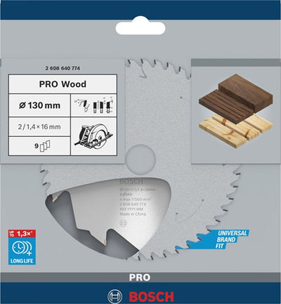 Bosch accessoires cirkelzaagblad standard for wood speed 130 x 16 x 2,2 mm, 9 1st - 2608640774