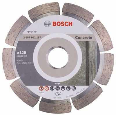 Bosch accessoires diamantdoorslijpschijf standard for concrete 125 x 22,23 x 1,6 x 10 mm 1st - 2608602197