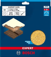 Bosch accessoires expert c470 schuurpapier 225 mm, k 40 80 120 180, 6-delig - 2608901677 - afbeelding 2