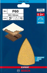 Bosch accessoires expert c470 schuurpapier voor deltaschuurmachines 100 x 150 mm, k60 10-delig - 1 stuk(s) - 2608901115 - afbeelding 2
