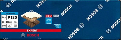 Bosch accessoires expert c470 schuurpapier voor vlakschuurmachines 93 x 186 mm, k180 50-delig - 1 stuk(s) - 2608900940