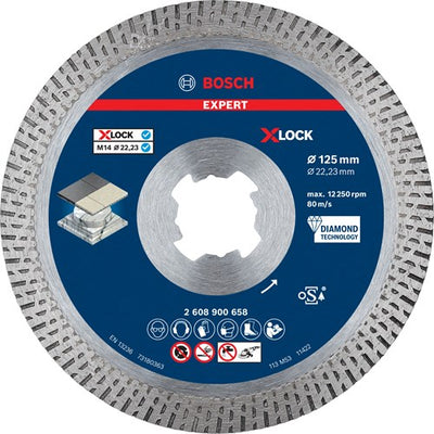 Bosch accessoires bosch accessories 2608900658 expert hardceramic x-lock diamanten doorslijpschijf diameter 125 mm boordiameter 22.23 mm