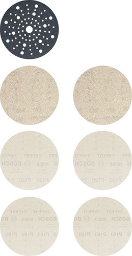 Bosch accessoires bosch expert m480 - schuurset voor excenterschuurmachines - 150mm - bosch particle control - rvs