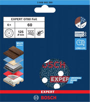 Bosch accessoires expert schuurschijf o780 met film onderlaag, 125 mm, g60, 6x - 2608902399 - afbeelding 2