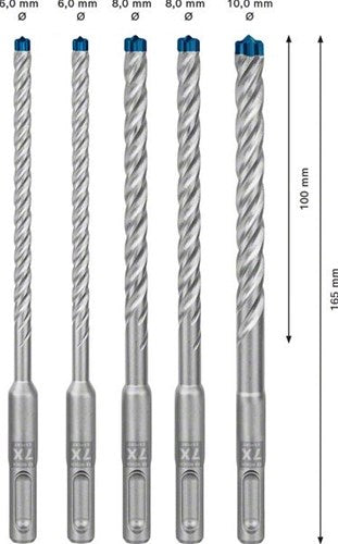Bosch expert sds plus-7x hamerboorset 6 6 8 8 10 mm 5-delig