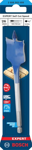 Bosch accessoires expert speedboor self cut speed | zeskantschacht | 26 x 152 mm - 2608902099