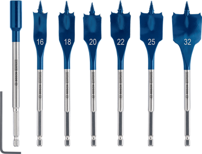 Bosch blauw bosch accessoires expert speedborenset self cut speed | 7-delig | 16, 18, 20, 22, 25, 32 mm - 2608902110
