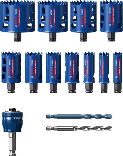 Bosch accessoires expert tough material gatzaag 20 22 25 32 35 40 44 51 60 68 76 mm 13-delig - 1 stuk(s) - 2608900448