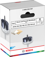 Bosch accessoires gatzaagset voor hout en gipsplaat | 26; 32; 39; 45; 51; 58; 64 x 18,5 mm - 2608594507 - afbeelding 2