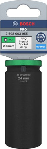 Bosch accessoires bosch pro impact socket 1 2 24 mm diep - 2608003055