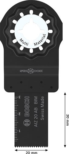 Bosch accessoires multi material zaagblad aiz 20 ab | starlock | 20 x 30 mm | 5 stuks - 2608669252