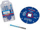 Bosch accessoires multimaterial multi wheel x-lock doorslijpschijf 125 mm + multiconstruction universeelborenset - 061599765r