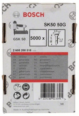 Bosch accessoires nagel met verzonken kop sk50 50mm | 1.2mm - 2608200518