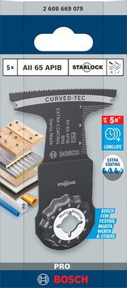 Bosch accessoires pro aii 65 apib invalzaagblad | 65 x 40 mm | 5 stuks - 2608669079 - afbeelding 1