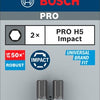 Bosch accessoires pro hex slagschroefbit | h5 | 25 mm | 2-delig - 2608522556