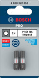 Bosch accessoires pro hex slagschroefbit | h5 | 25 mm | 2-delig - 2608522556