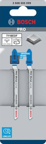 Bosch accessoires pro metal curve t118eof decoupeerzaagblad | 83 mm | 2-delig - 2608655099 - afbeelding 2