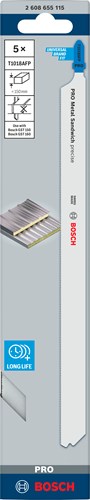 Bosch accessoires bosch pro metal sandwich serie - decoupeerzaagblad - t1018afp - 250 mm - bimetaal