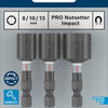 Bosch accessoires pro nutsetter impact dop | 8 x 50 | 10 x 50 | 13 x 50 mm | 3-delig - 2608521u64