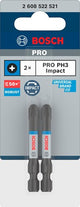 Bosch accessoires pro phillips slagschroefbit | ph3 | 55 mm | 2-delig - 2608522521