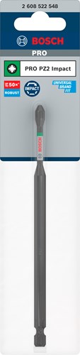 Bosch accessoires pro pozidriv slagschroefbit | pz2 | 150 mm - 2608522548