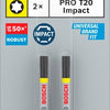 Bosch accessoires pro torx slagschroefbit | t20 | 55 mm | 2 stuks - 2608522530